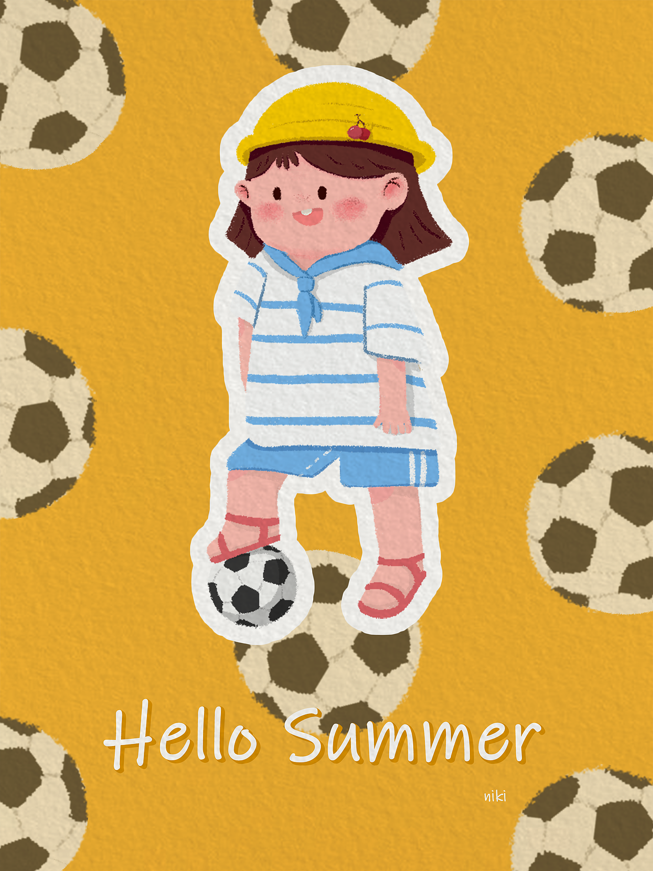 Hello Summer（图ZMTU5NTc0ODEy） - 创作习作 - 站酷设计师小猴哥_原创素材 - 站酷ZCOOL