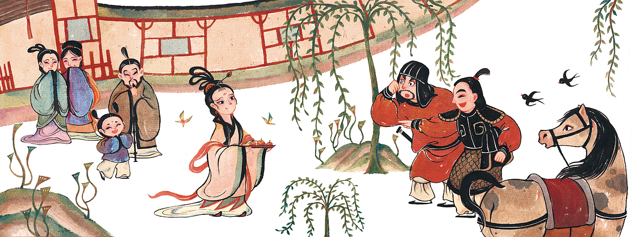 中国风儿童绘本《花木兰》