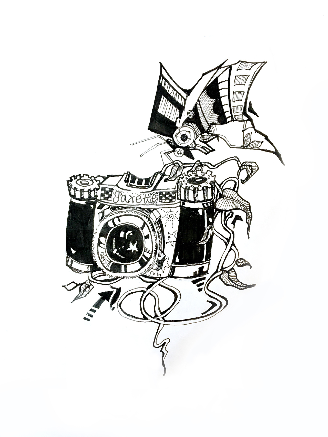 黑白插画|插画|插画习作|咩哎 - 原创作品 - 站酷 (zcool)