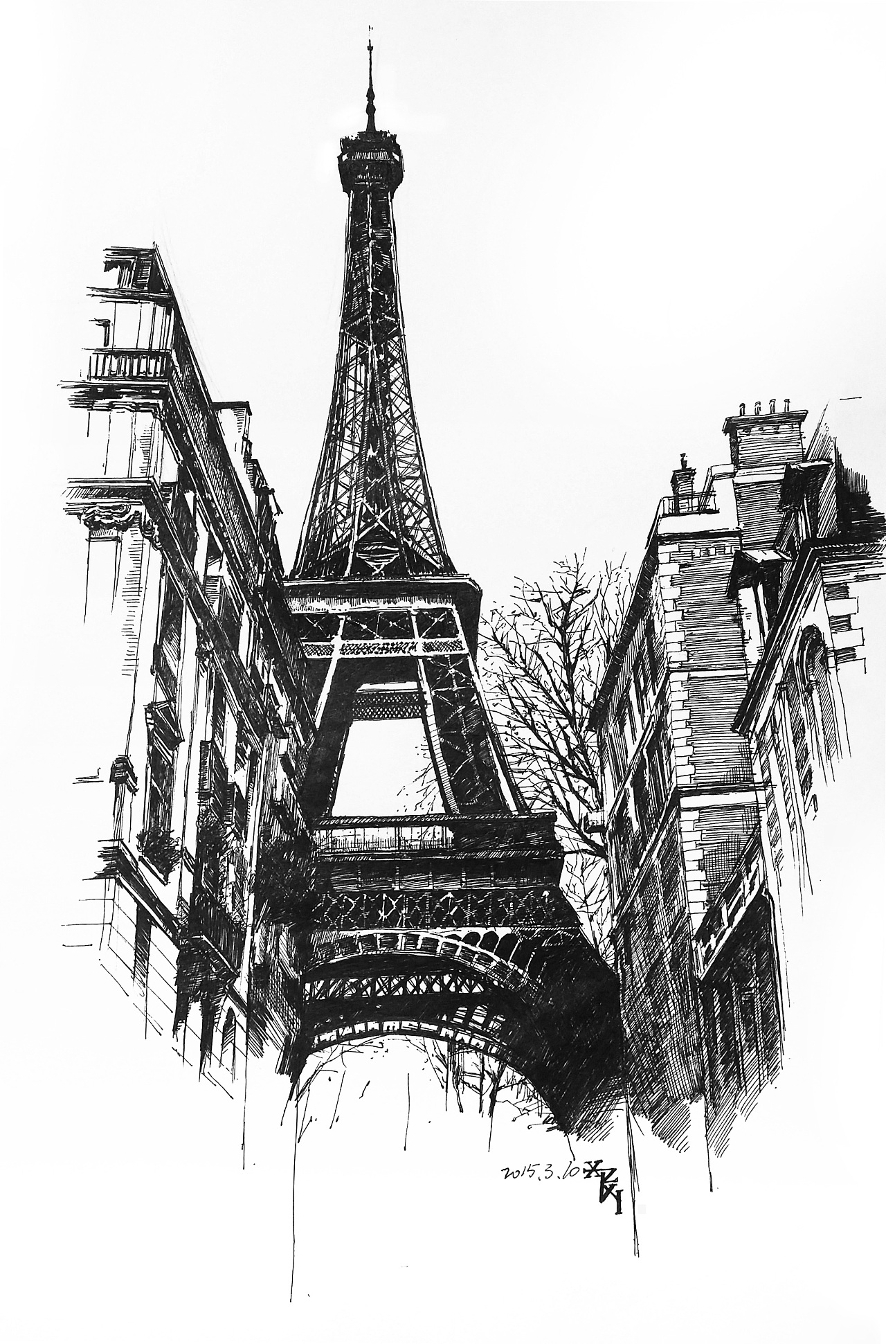 几年前(2015)的一些写生钢笔画