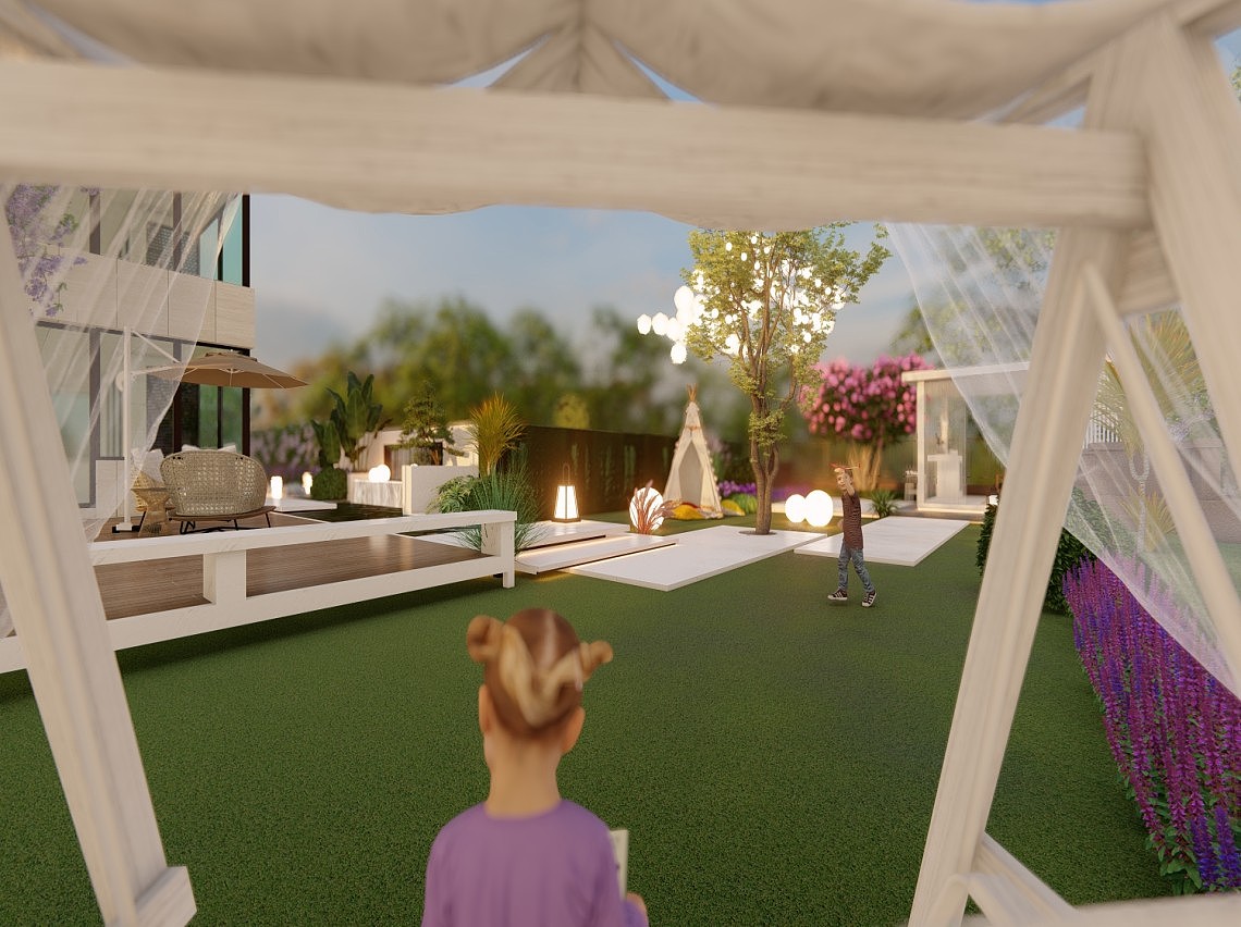 现代庭院景观SU模型下载（图ZMzEyMTY0Mjc2） - 景观设计 - 站酷设计师素模网原创素材 - 站酷ZCOOL