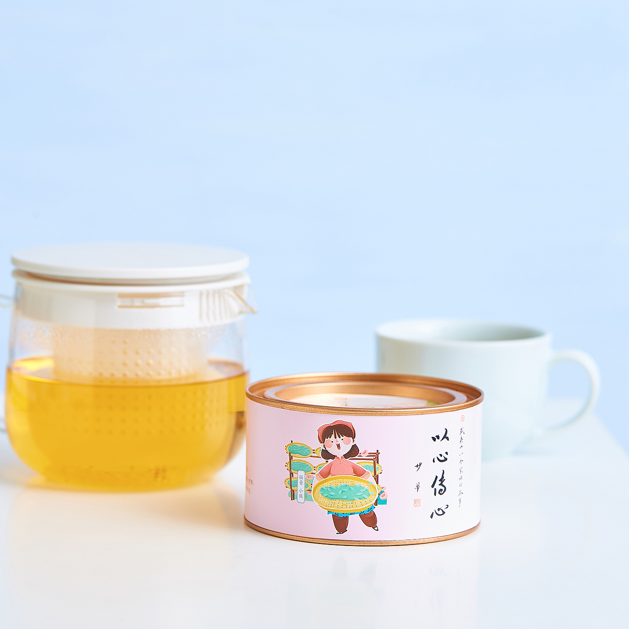 诚茶馆包装插画