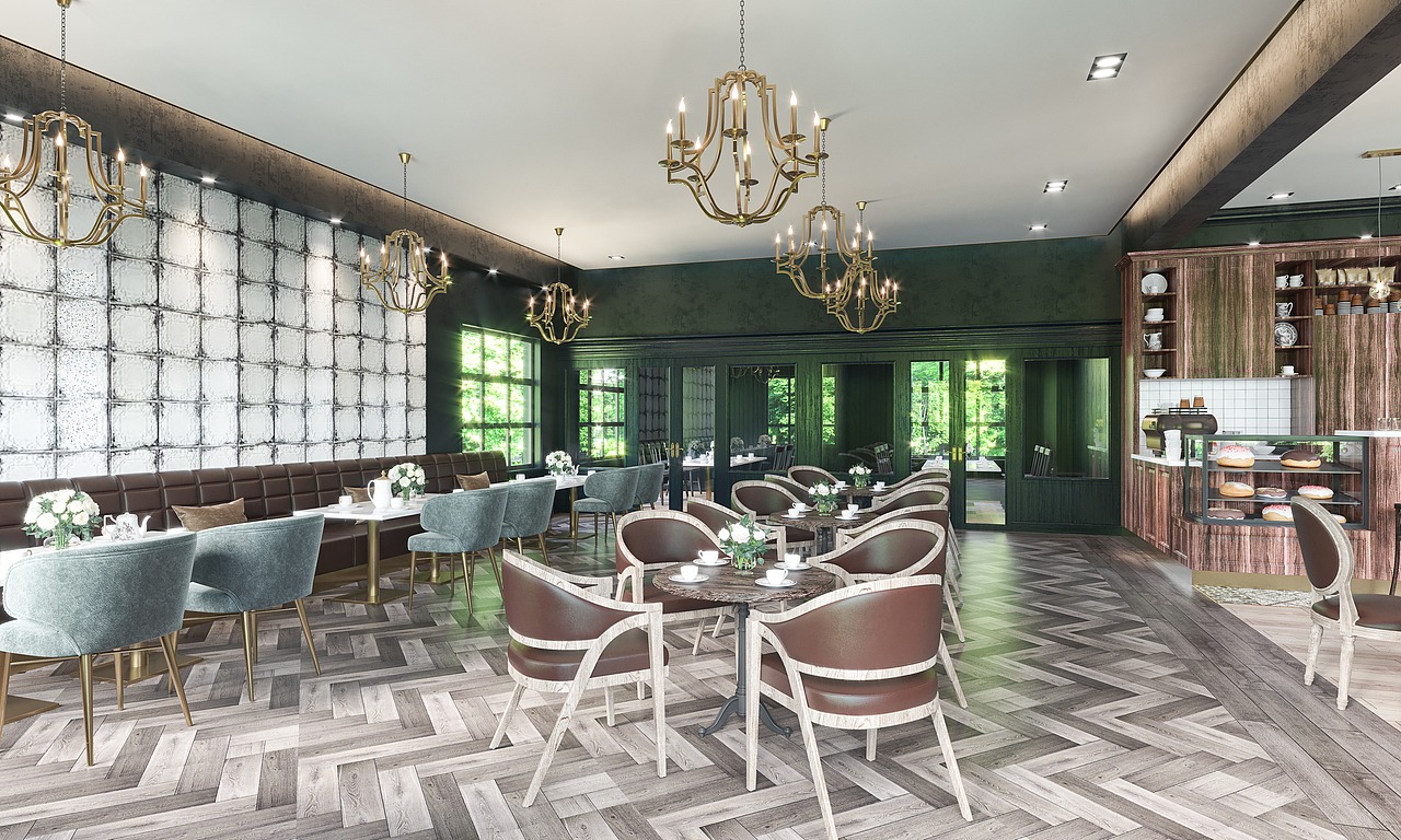 一套庄园表现 加酒吧