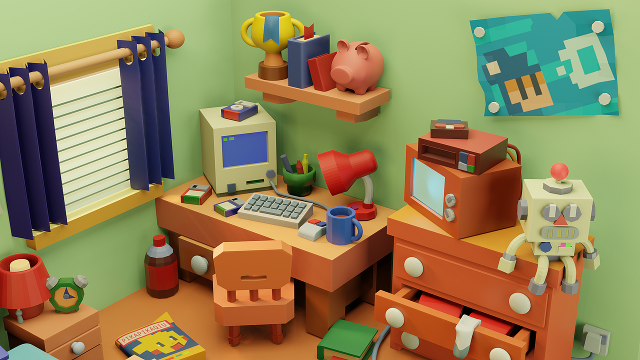 临摹卡通房间 Blender 练习（图ZMjE2NDgzODA0） - 动画/影视 - 站酷设计师赵歆玥原创素材 - 站酷ZCOOL