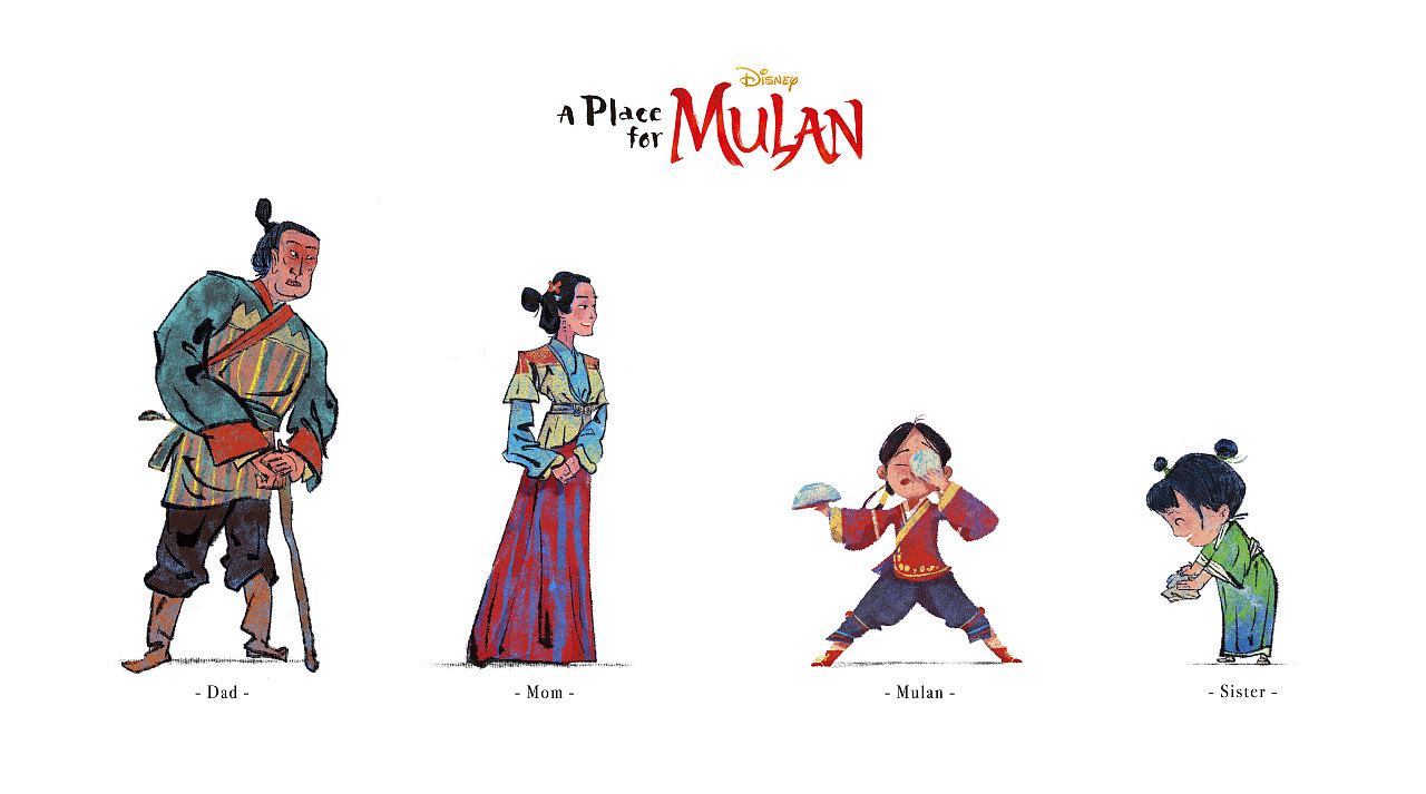 迪士尼花木兰《A Place For Mulan》绘本（图ZMjI0NDMyMTYw） - 绘本 - 站酷设计师肖楚杰Jasper原创素材 - 站酷ZCOOL