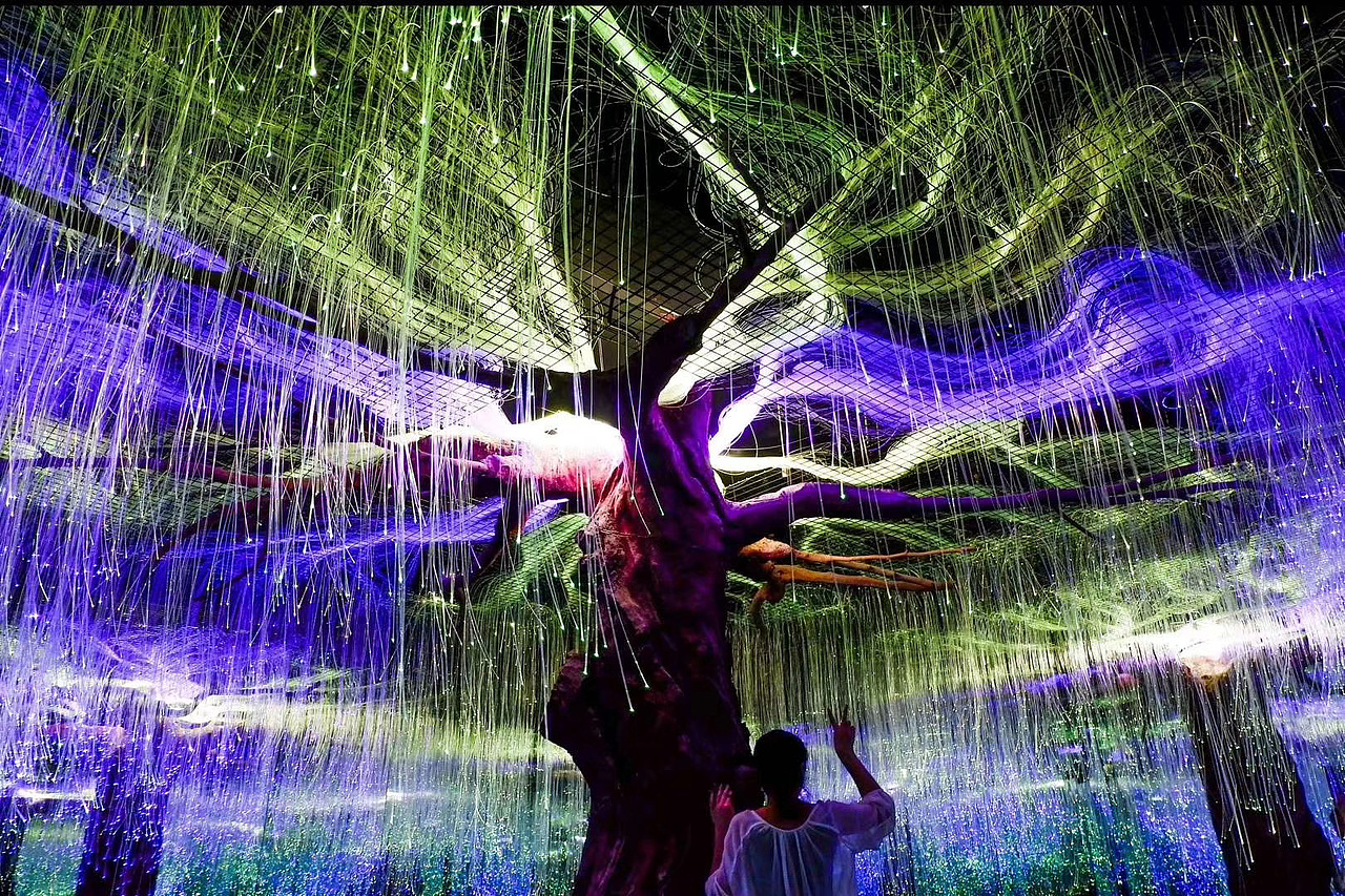 春回大地呼吸森林互动投影网红艺术馆