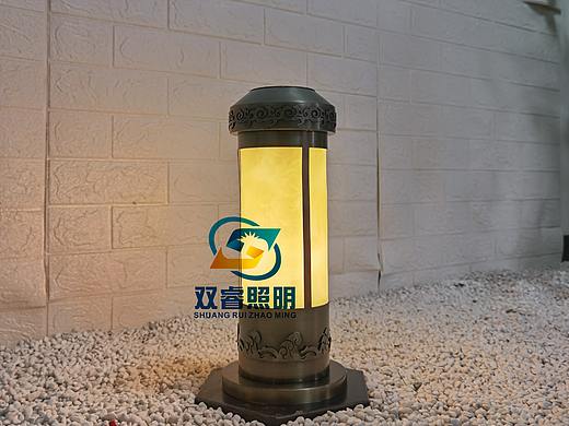 不锈钢祥云草坪灯户外矮柱灯海浪刻画落地灯方形中式