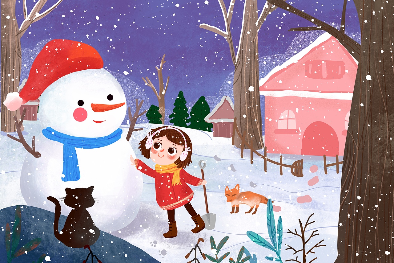关于雪的插画