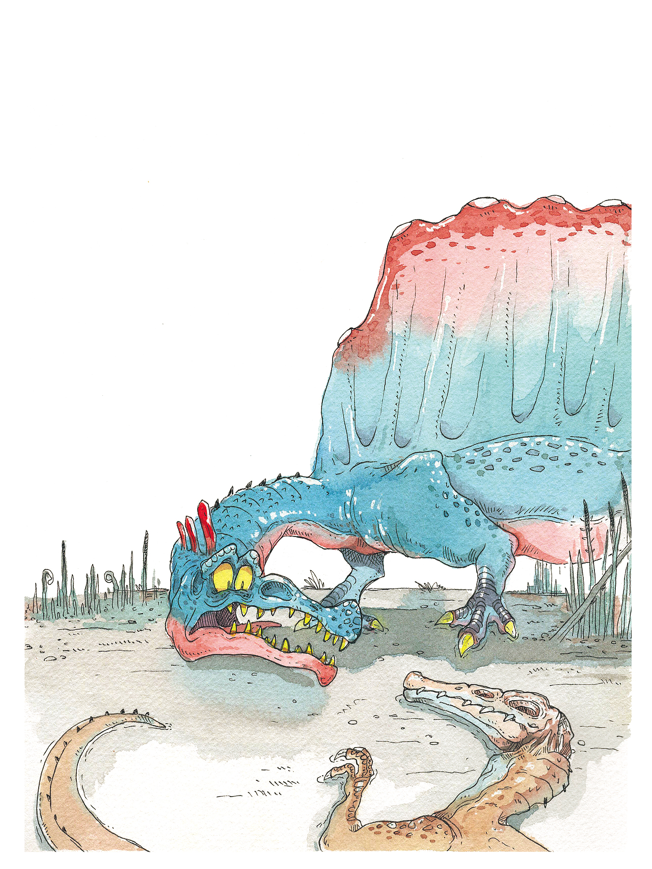 嗷~我是棘龙（图ZMzA0NjY2NzE2） - 儿童插画 - 站酷设计师威廉旺卡先生原创素材 - 站酷ZCOOL