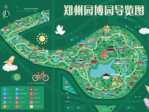 叮当互动X园博园丨跟着这张手绘导览图畅游园博园