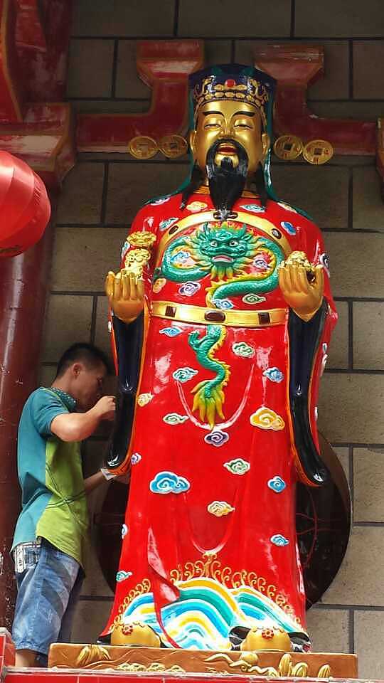 重新修缮文武财神（图ZMjI0OTE2MjUy） - 工艺品设计 - 站酷设计师墨鱼壁画工作室原创素材 - 站酷ZCOOL