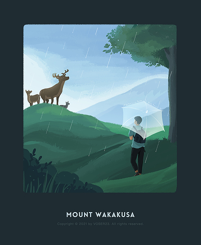 奈良的鹿很著名,其凶残程度我也略有耳闻。但若草山上的小鹿要比山下公园里的鹿温顺很多。那天下着小雨,山上一个人也没有,鹿却是成群结队的慢慢游走。
<br><br><br>