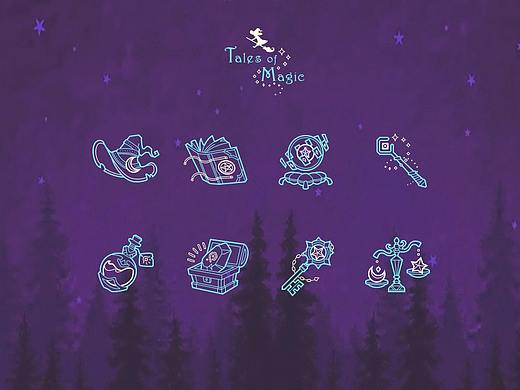 描边图标-Magic（个人主页-ZMjY5ODI5NjQ=） - 图标 - 站酷设计师黑铁矿坑原创素材 - 站酷ZCOOL
