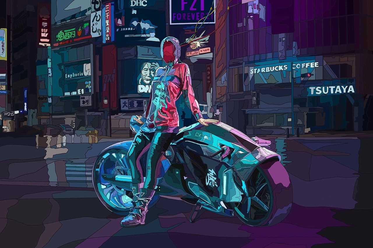 机械城市印象——赛博朋克风格插画创作(图ZMjI3OTM4NjI4) - 创作习作 - 站酷设计师阿添好困原创素材 - 站酷ZCOOL