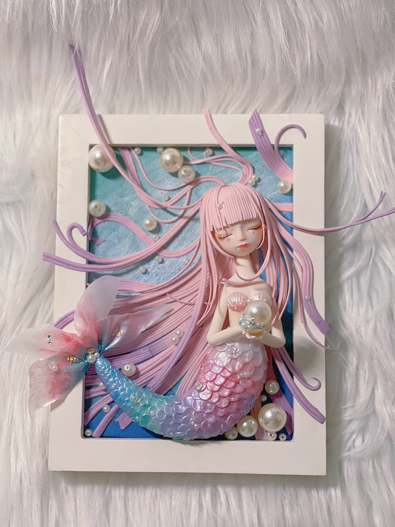 原创粘土作品—美人鱼