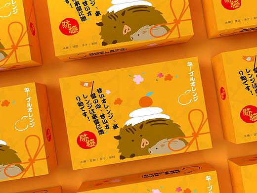 橙子包装盒、水果通用包装盒、超市食品节日礼盒唯美