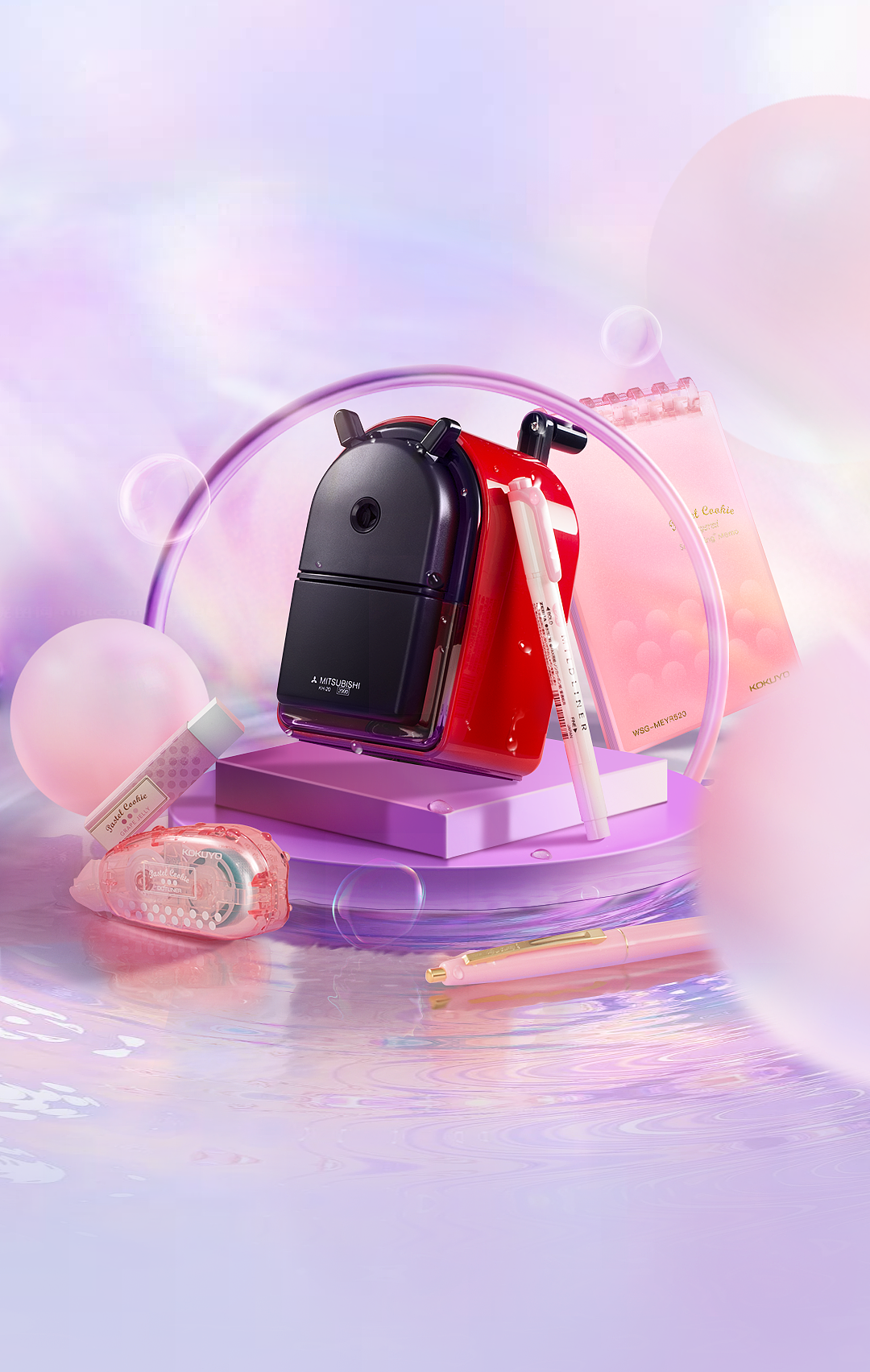 第五步,简单的修品,合成一下啦~
<br>物体之间的颜色影响啦,阴影啦,底座的重新制作啦,倒影啦,水珠啦,水波纹质感表现啦等等等等~~