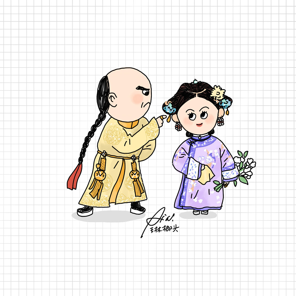 小漫画 | 延禧攻略（图ZMTI1ODIyMTAw） - 单幅漫画 - 站酷设计师琳榔头原创素材 - 站酷ZCOOL