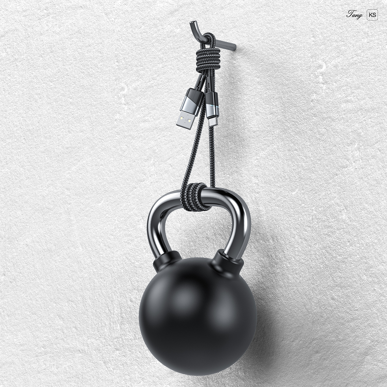 一款简单的编织数据线