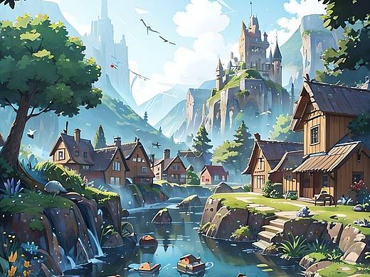 游戏场景概念设计/商业插画设计