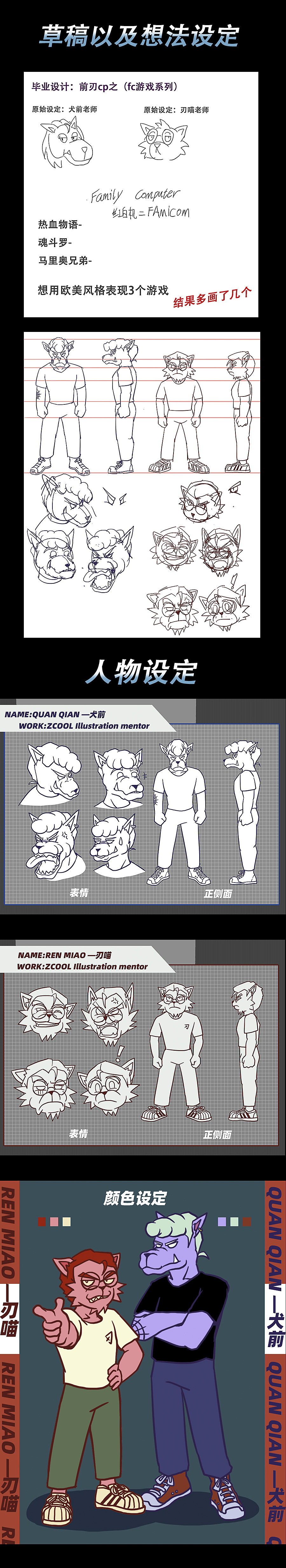 老师说人物形象固定的时候,最好做好角色的设定<br>