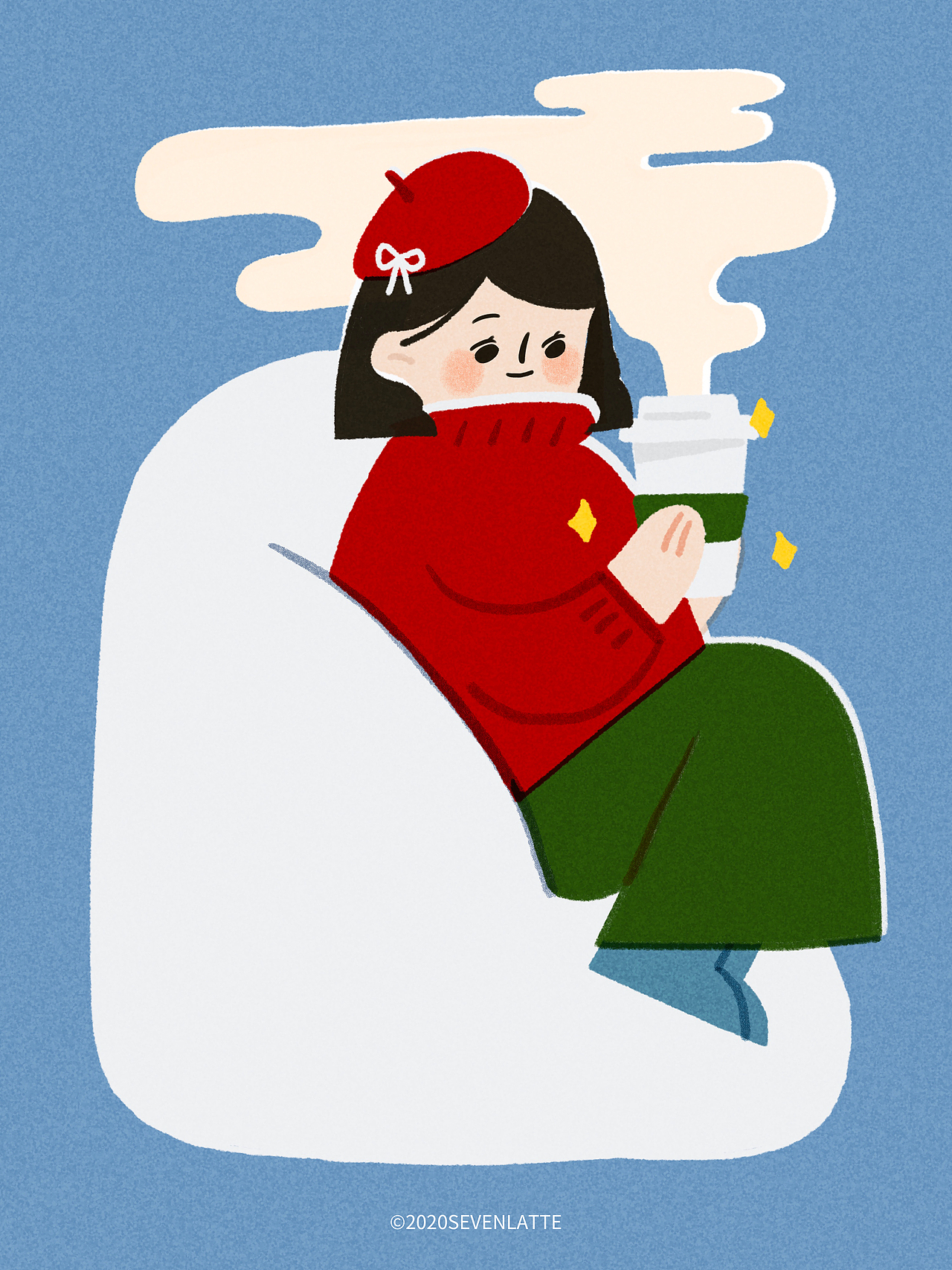 冬日温暖·茶饮包装设计（图ZMjQwNDQ0OTM2） - 商业插画 - 站酷设计师七分拿铁原创素材 - 站酷ZCOOL