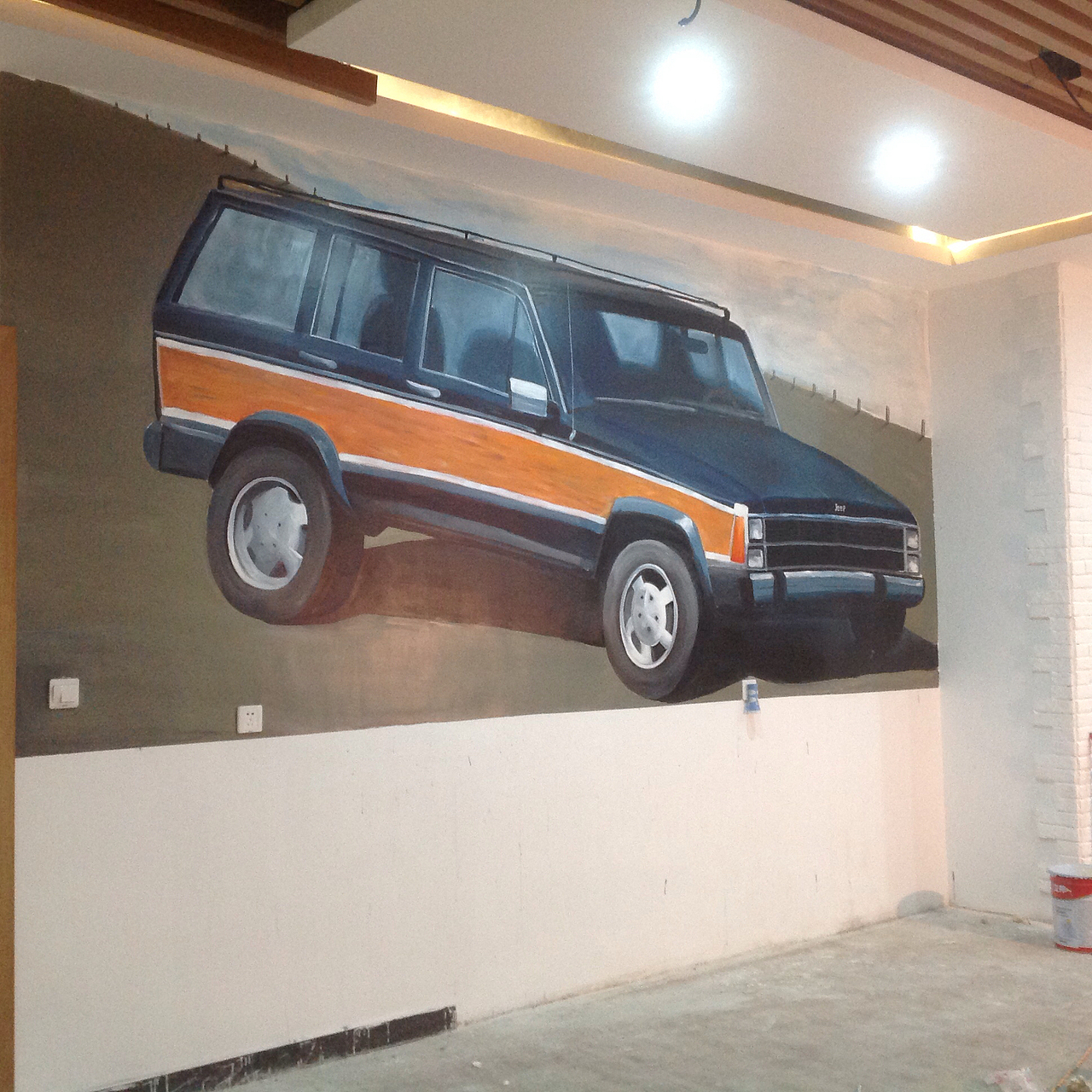 火锅店墙绘,餐饮墙绘,串串店墙绘,成都墙绘