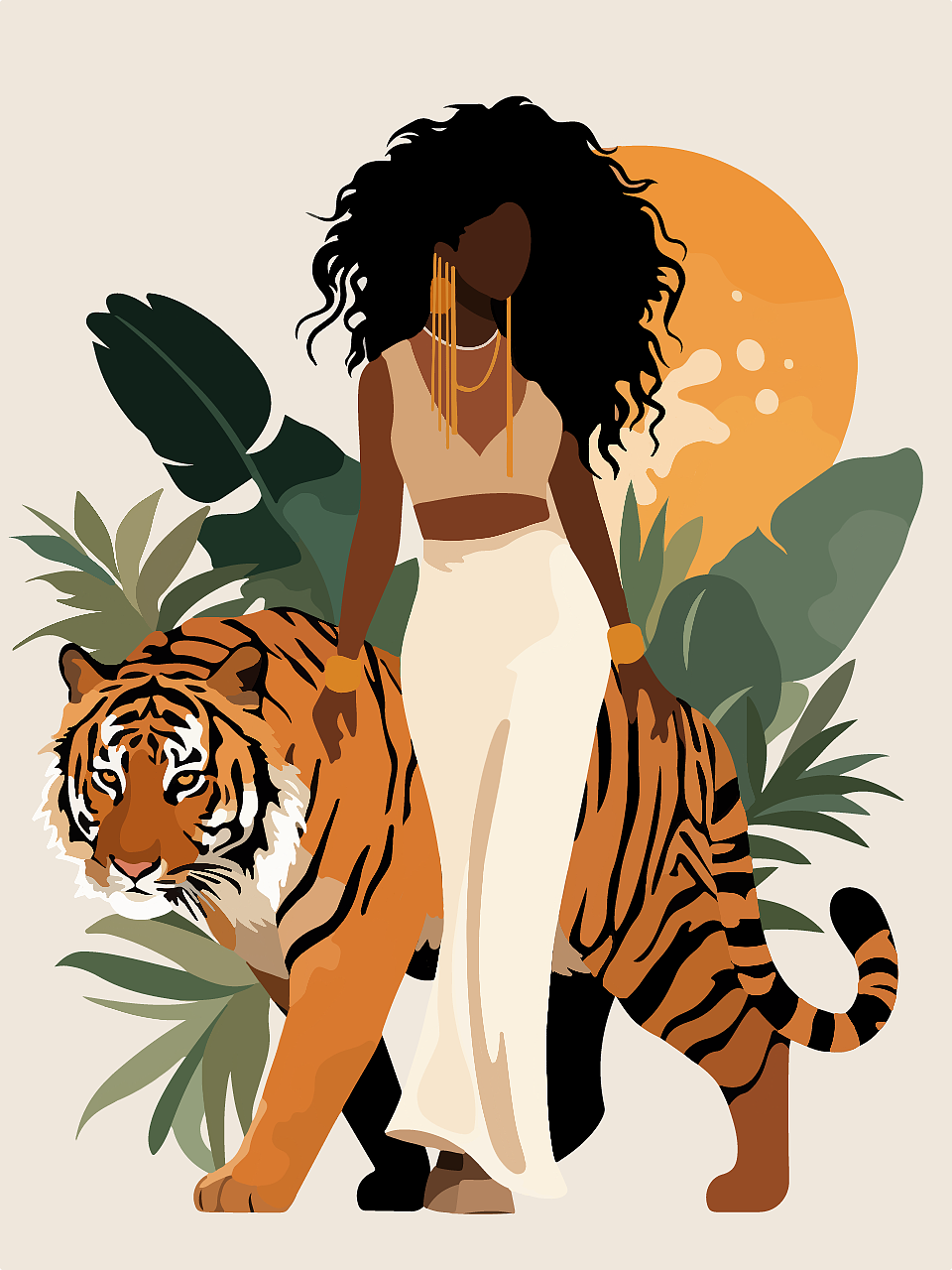 美女与野兽（图ZMzc5NzA0MjY4） - 新锐潮流插画 - 站酷设计师画画攒钱娶媳妇儿原创素材 - 站酷ZCOOL