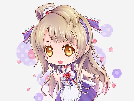 lovelive南小鸟女仆装日系Q版同人插画定做，钥匙链