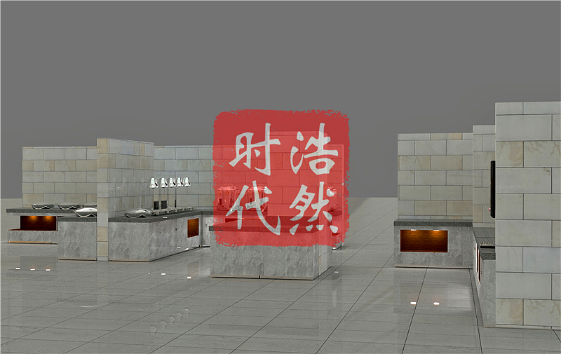 深圳定制自助餐台设计大理石取餐台