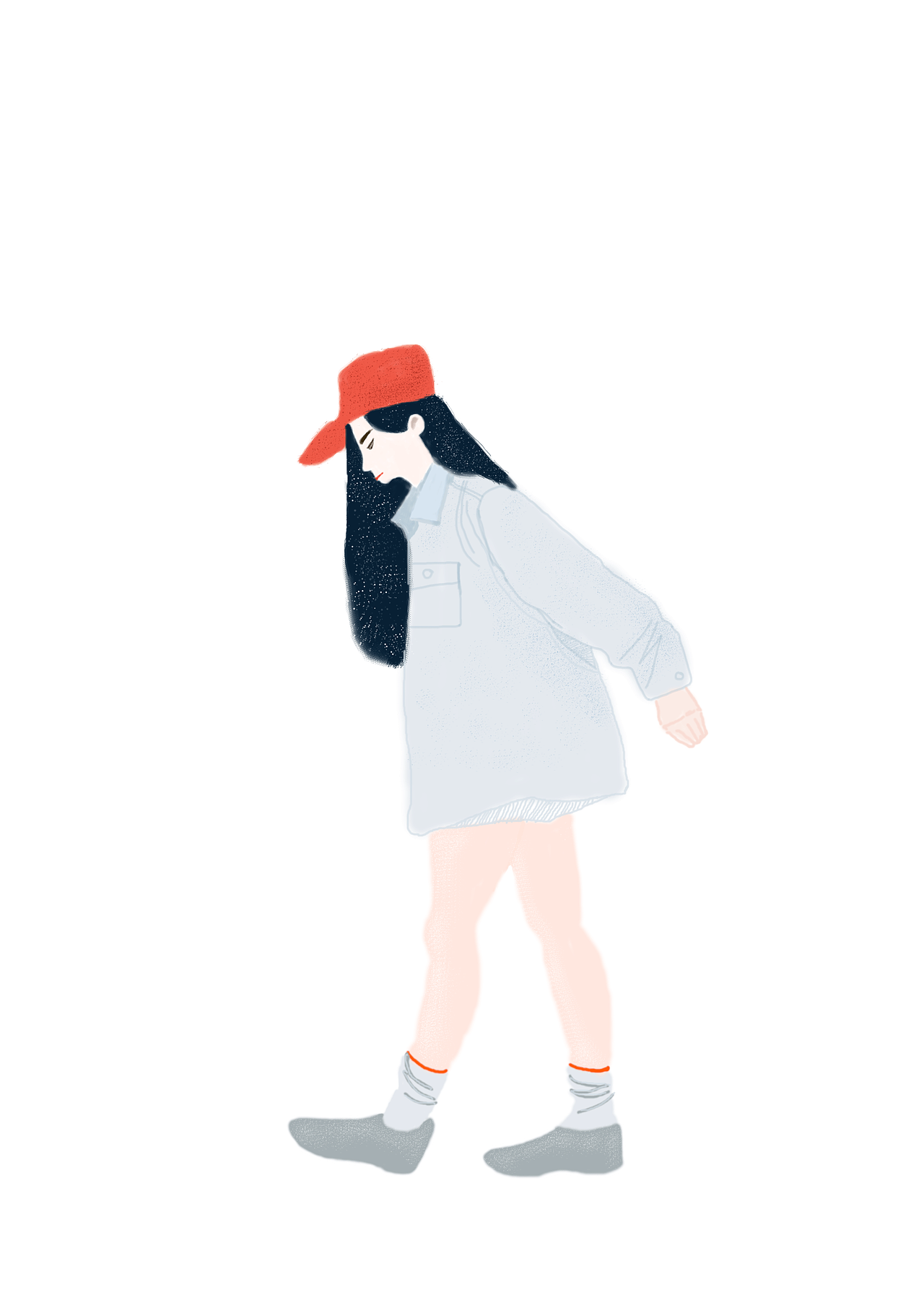 临摹电子版文艺少女（图ZODA5OTgyNDQ=） - 创作习作 - 站酷设计师死水微澜fei原创素材 - 站酷ZCOOL