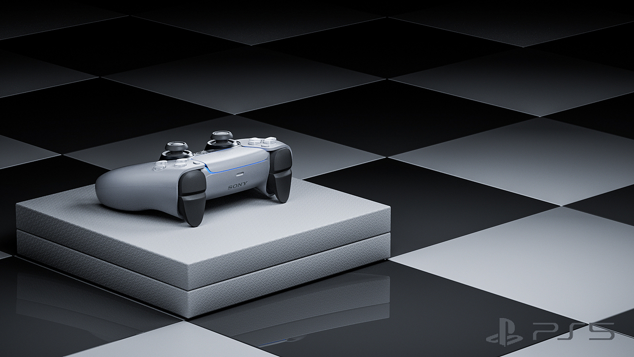 【产品渲染】主机+游戏手柄