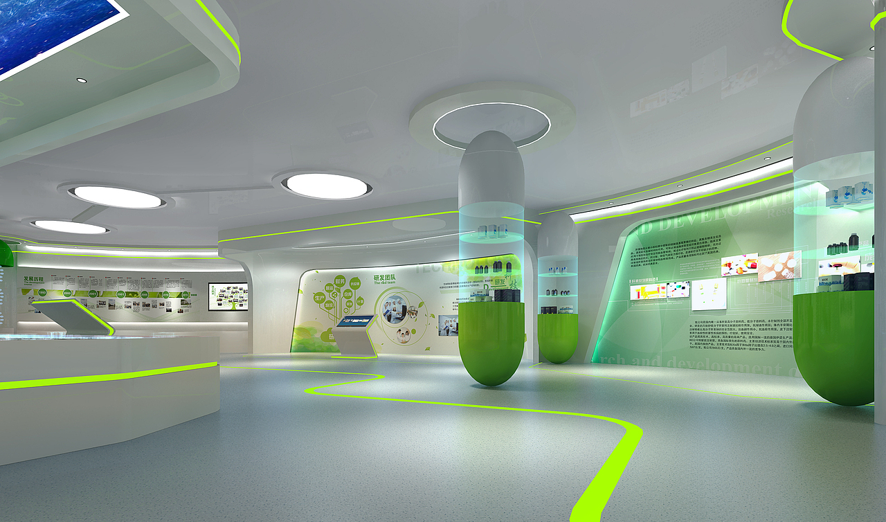 常山医药展厅设计方案（图ZMjMzNTkwMzgw） - 其他三维 - 站酷设计师易森空间设计原创素材 - 站酷ZCOOL