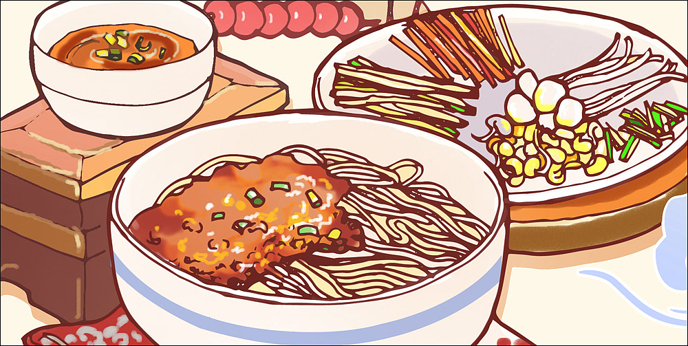 北京美食印象（图ZMTIxMzcwODU2） - 商业插画 - 站酷设计师Shine小画原创素材 - 站酷ZCOOL