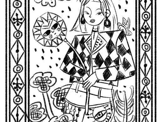 左滑帮我上色/原创插画/蓝贵莲44期插画班