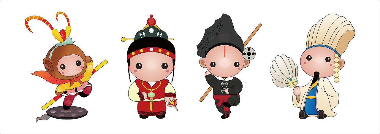 四大名著人物造型设计（图ZOTIzNTM4MDQ=） - 商业插画 - 站酷设计师Dong__Dong原创素材 - 站酷ZCOOL