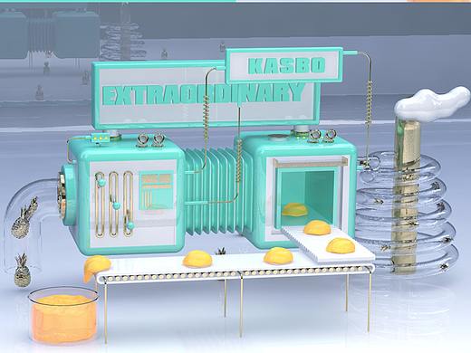 【魔法视觉】C4D流水线场景