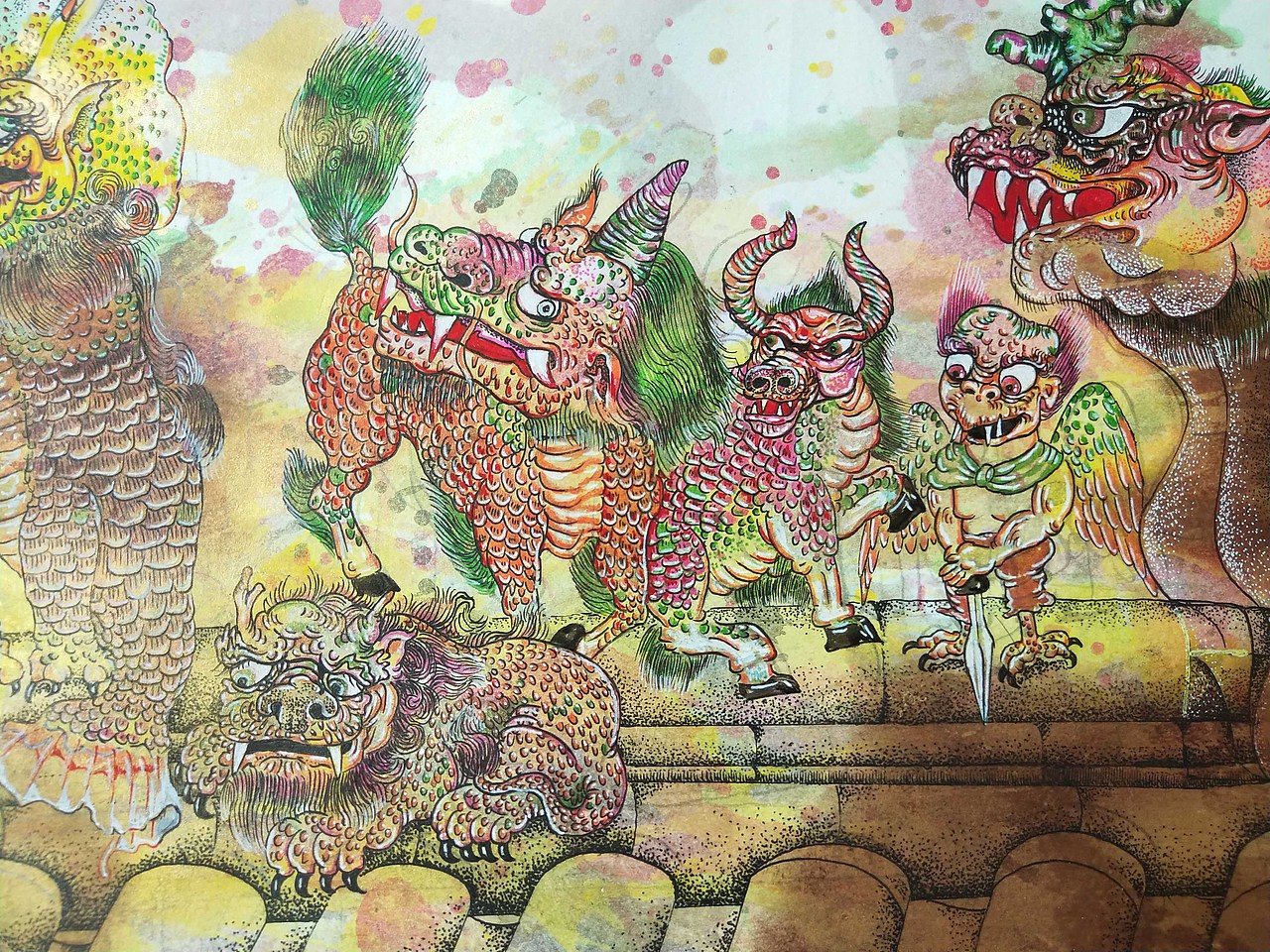 山海经异兽系列之故宫太和殿十大神兽（图ZMjIzODM4OTQ4） - 绘画 - 站酷设计师慧琼原创素材 - 站酷ZCOOL