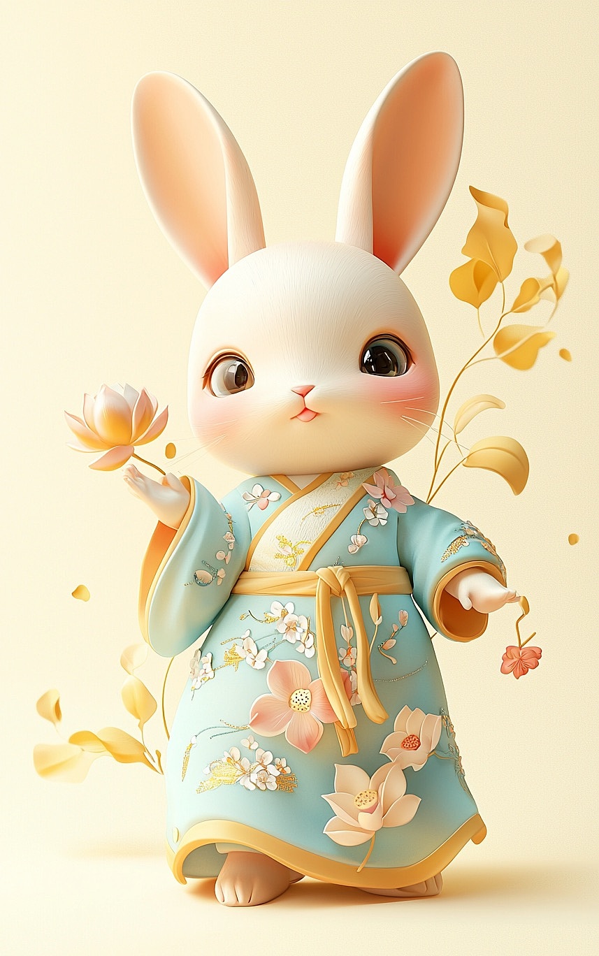 中秋来了,来一点可可爱爱的兔子