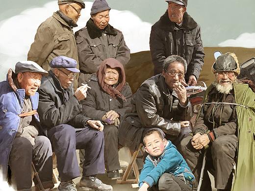 纪保超数字油画《大西北》