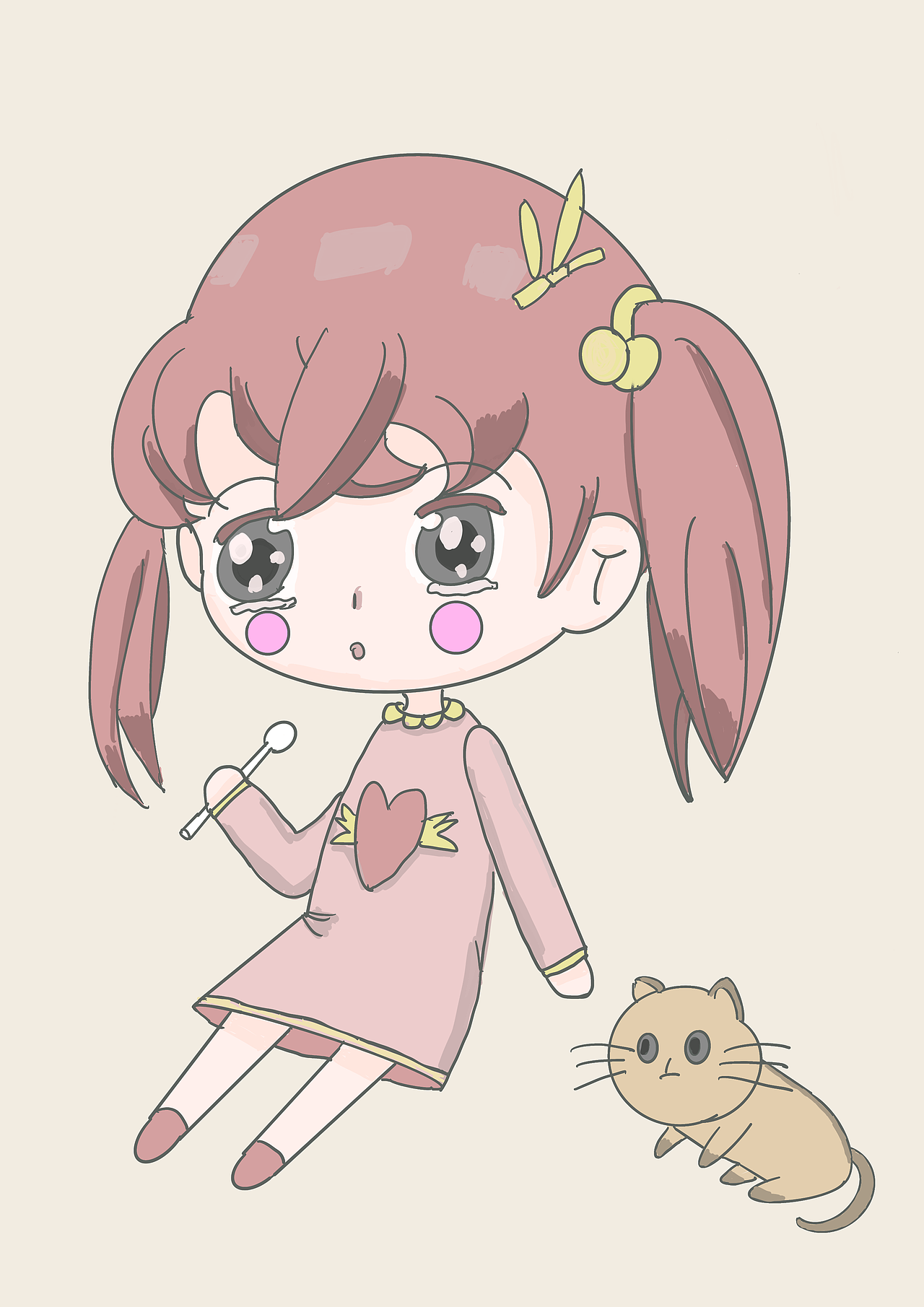 小可爱与猫咪日常|动漫|其他动漫|插画小设计方文_原创作品-站酷zcool