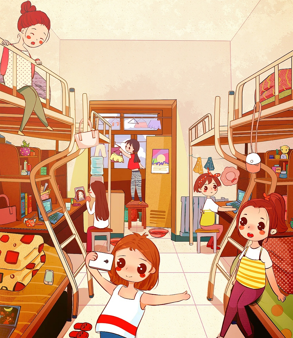 一寝室的小可爱|插画|儿童插画|刘贺贺 - 原创作品 - 站酷 (ZCOOL)