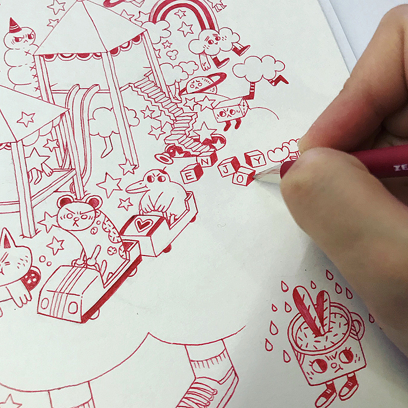 岛上的小孩们（图ZMTA4Njc5ODQ0） - 艺术插画 - 站酷设计师丁几huangding原创素材 - 站酷ZCOOL