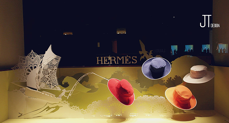 HERMES×LIGHT AS A FEATHER (2013年春夏橱窗)