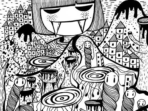 《恶童》（个人主页-ZMzEzNjIwMjg=） - 艺术插画 - 站酷设计师鱼尾vivi原创素材 - 站酷ZCOOL