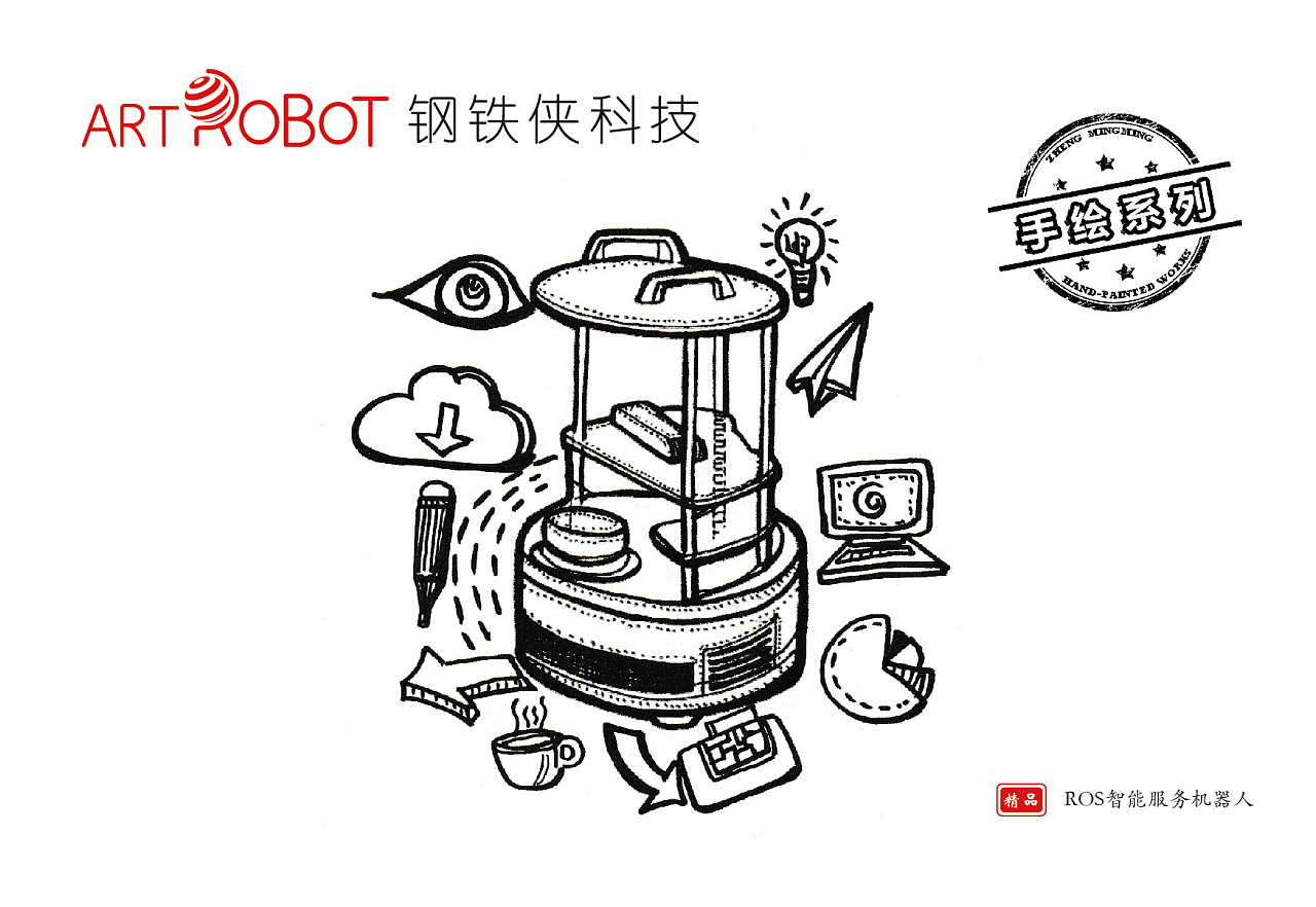 人工智能机器人手绘作品