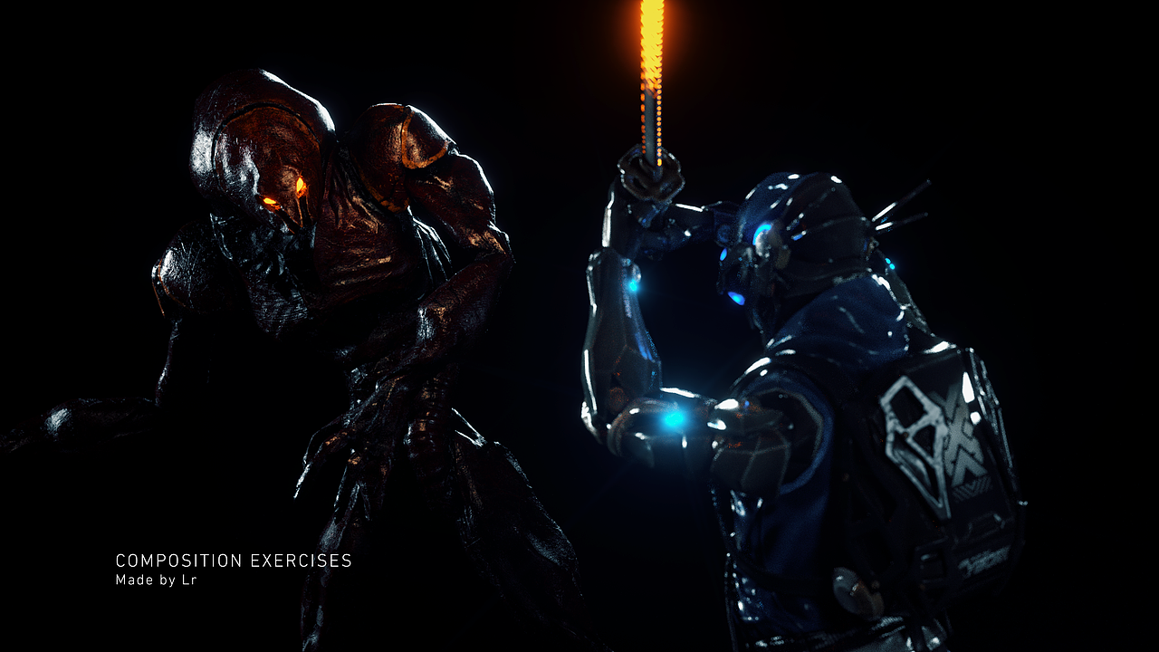 异形风格图打光构图练习