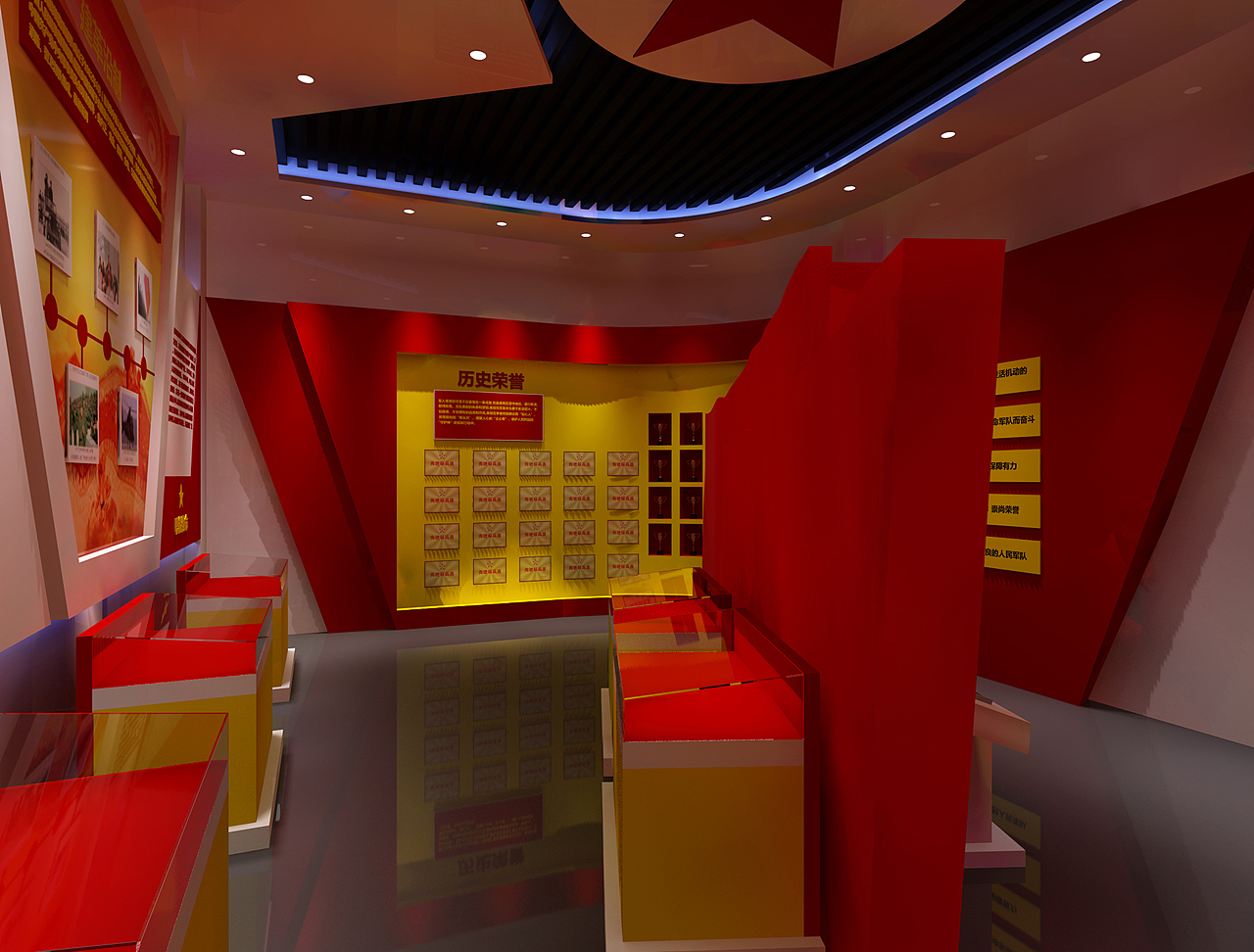 武警荣誉室|空间|家装设计|liunelson_原创作品-站酷zcool