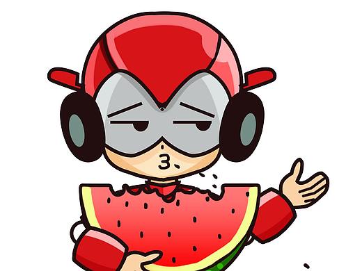 机器人卡通形象表情包设计