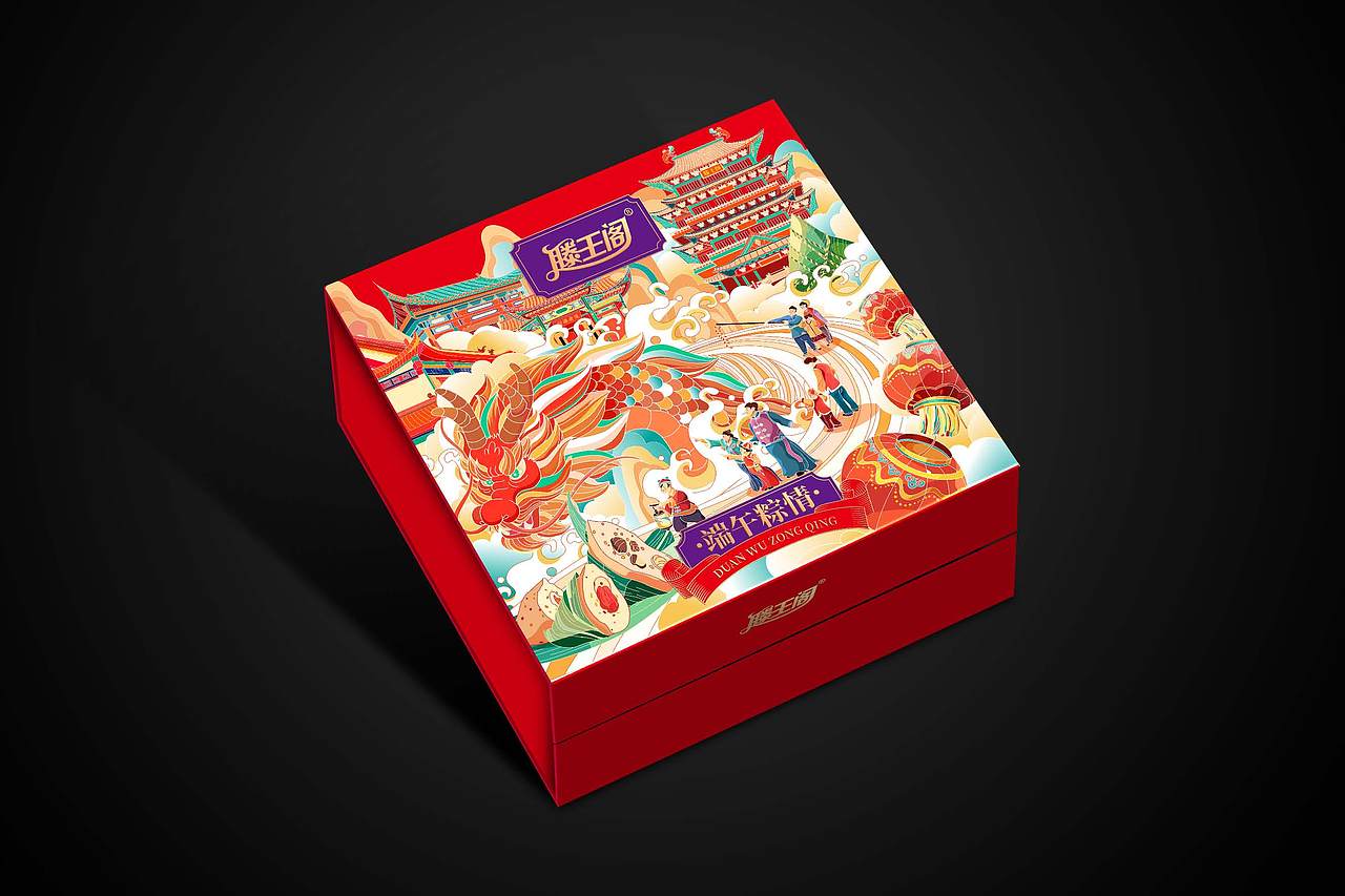 巨灵设计:滕王阁端午节粽子包装设计